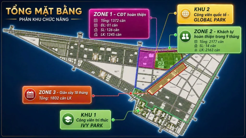 Sơ đồ các phân khu Vinhomes Saigon Park: So sánh đánh giá bán và tiện ích phân khu Vinhomes Hóc Môn 1 các phân khu tại vinhomes saigon park hóc môn